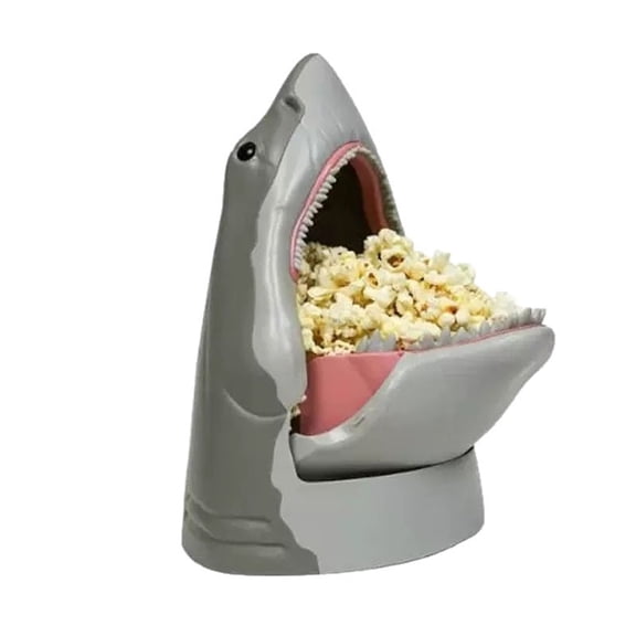 Shark-Shaped Storage Box & Popcorn Bucket, 2026 New Fun Shark Snack Container for Movie Nights, Reusable Storage Bucket for Popcorn Chips Candy, Decorative Organizer for Home Parties