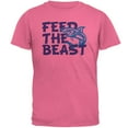 thumbnail image 1 of Shark Sharks Feed the Beast Mens T Shirt Azalea X-LG, 1 of 1