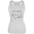 thumbnail image 1 of Shark Sharks Love Bites Juniors Soft Tank Top White SM, 1 of 1