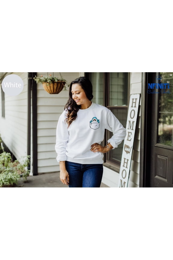 Shark Shirt, Shark Pocket , Cute Shark Hoodie, Little Shark Hoodie, Shark Sweatshirt, Shark TSHIRT All Size S-5XL