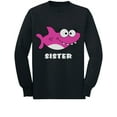 thumbnail image 1 of Shark Shirt for Sister Gift for Big Sister Toddler Kids Long sleeve T-Shirt 2T Black, 1 of 3