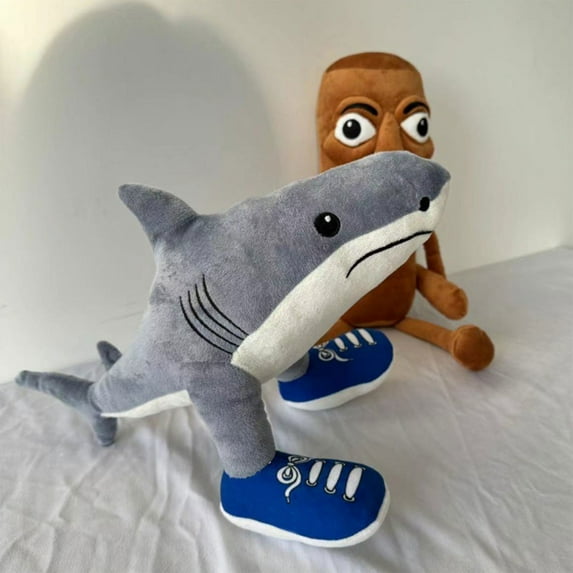 Shark in Shoes Italian Brainrot Funny Toy, Italian Brainrot Figure Tralalero Tralala AI Italian Animals Soft Plush Doll Toy, for Home Decor and Collectible Gift