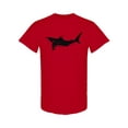 thumbnail image 1 of Shark Silhouette Design T-Shirt Men -Image by Shutterstock, Male 3X-Large, 1 of 2
