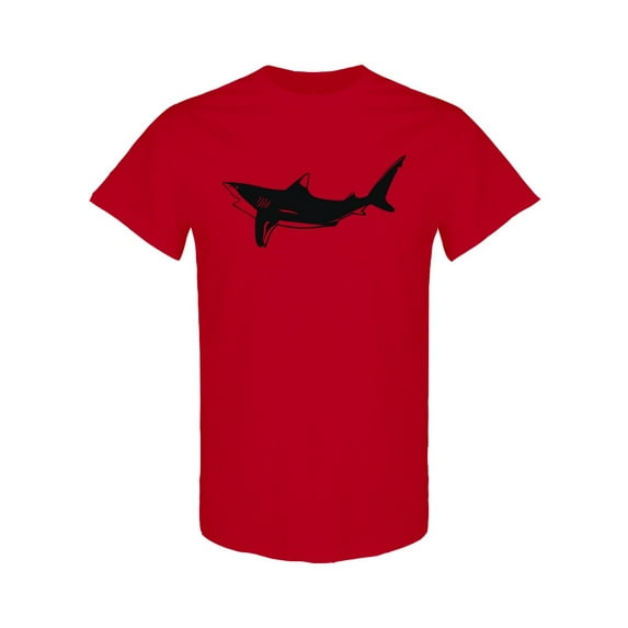 Shark Silhouette Design T-Shirt Men -Image by Shutterstock, Male XX-Large
