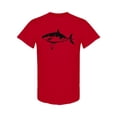 thumbnail image 1 of Shark Silhouette  T-Shirt Men -Image by Shutterstock, Male XX-Large, 1 of 2