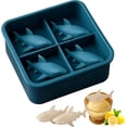 thumbnail image 1 of Shark Silicone Ice Mold | Slow-Melting Design Reusable Ice Cube Tray, ​​Easy Release Shark Shapes​​ For ​​Whiskey, Cocktails, Juice, Coffee​​ | Fun Ice Molds​​ For Cold Drinks & ​​Party Gifts, 1 of 7