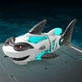 thumbnail image 1 of Shark Simulation LED Light-Up Mechanical Toy Car | Swinging Tail & Moving Mouth | Universal Wheels | Realistic Shark Vehicle | Sound & Music Effects | Sturdy Safe Plastic | 11.97"x4.53"x5.71" |, 1 of 6