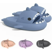 Shark Slides Cloud Slippers for Men and Women,Non-Slip Open Toe Slide Sandals Shower Beach Casual Shoes with Cushioned Thick Sole