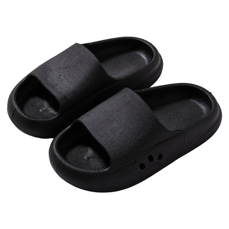 GUUMOR Toddler Kids Shark Slides, Non-slip Shark Slippers For Boys & Girls - Lightweight, Dark Grey | Sandals