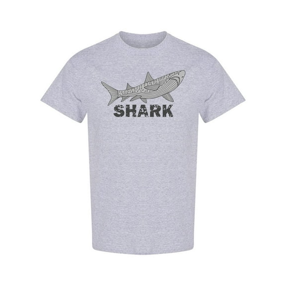 Shark Slogan T-Shirt Men -Image by Shutterstock, Male Medium