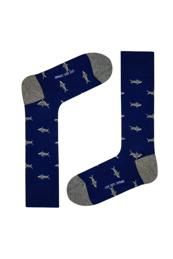 Luxury 1-Pack: Premium Organic Cotton Mid-Calf Dress Socks - Shark