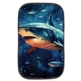 thumbnail image 1 of Shark Soft Furry Printed Car Armrest Cover 12.5x8.2 Inch - Comfortable Armrest Pad Accessories, 1 of 6