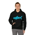 thumbnail image 1 of Shark Spell Out Hoodie Unisex Heavy Blend™ Hooded Sweatshirt, 1 of 9