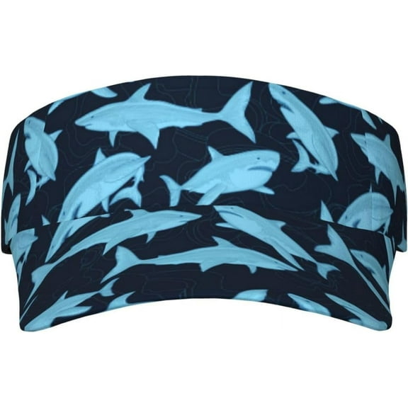 Shark Sport Sun Visor Hat Fashion Empty Top Baseball Sun Cap Golf Tennis Visor for Women Men