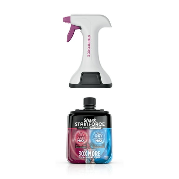 Shark StainForce Dual-Formula Refill Cartridge with Spray Head, 16.9oz, Pet Safe Stain & Odor Remover