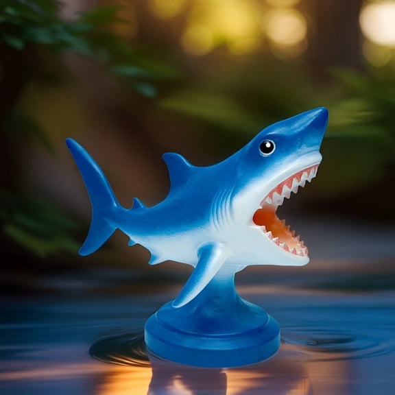 Shark Statue Night Light 17Cm Hook-And-Loop Fastener, 1X Night Light For Room Decor, Ambiance Lighting For S Teens