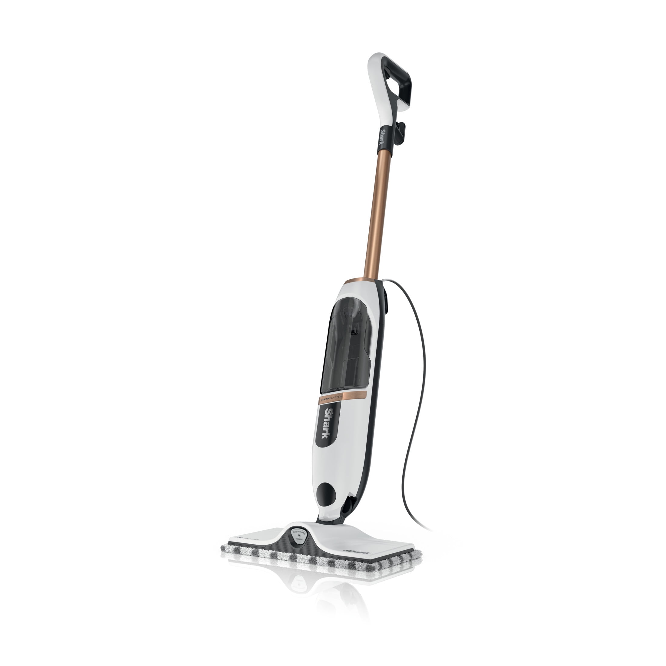 Shark SteamSpot Steam Mop, with Steam Blaster Technology, 3 Steam Modes, 2 Washable Pads, White S2001