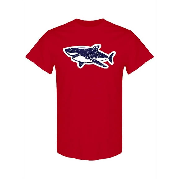 Shark Sticker Design T-Shirt Men -Image by Shutterstock, Male x-Large
