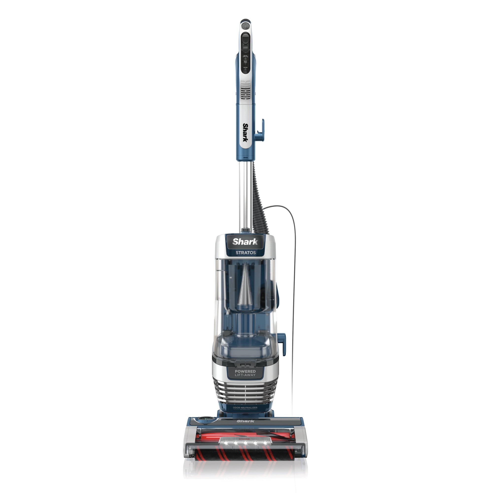 Shark Stratos Upright Vacuum, Pet Friendly, DuoClean PowerFins HairPro, Powered Lift-Away, Self-Cleaning Brushroll, Odor Neutralizer Technology, AZ3002 Navy