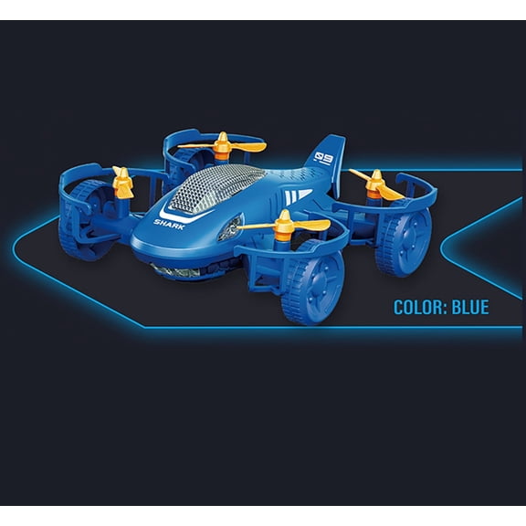 Shark-Style Electric Plane Toy for Kids - Automatic Lift & 360-Degree Spin, Colorful Lights & Music(Blue)