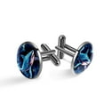 thumbnail image 1 of Shark Stylish Men's Cufflink Set in Silver Stainless Steel for Formal Attire and Classic Suit Styles, 1 of 6