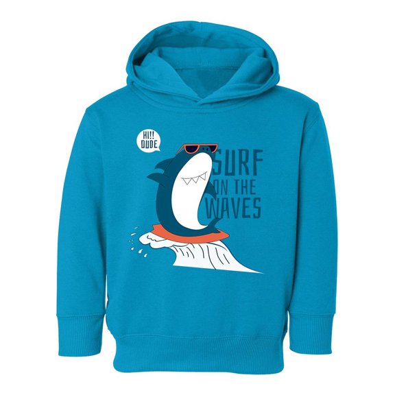 Shark Surfing The Waves Hoodie Toddler -Image by Shutterstock,  5 Toddler