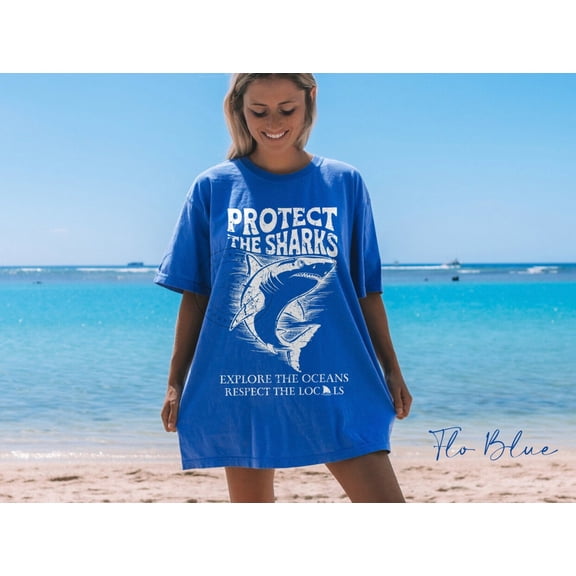 Shark T Shirt, Shark Lover Shirt, Surf Shirts Beach Shirt Respect The Locals, Protect The Sharks, Oceans Summer T-Shirts, Shark Merch Tshirt All Size S-5XL