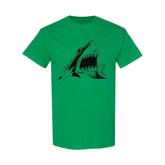 Shark Tattoo Silhouette T-Shirt Men -Image by Shutterstock, Male Medium