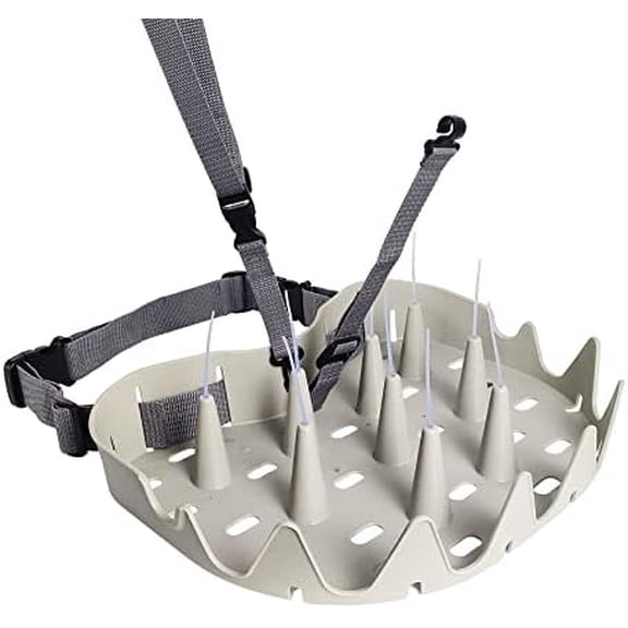 Shark Teeth Design Fly Fishing Stripping Basket, Faster Draining Safely See Through, Super Light Smooth Curved Tangle-Proof Stripping Line Basket with Silicone Spike$$Sport & Recreation Other