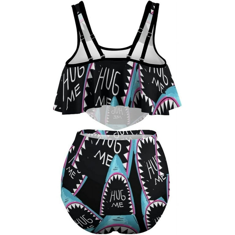 Eytino Tankini Bathing Suits for Women 2 Piece Printed Swimsuits Tankini  Top with Bikini Bottom Swimwear Multi-color XL Female