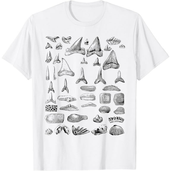 Shark Teeth Shirt T-ShirtMen's and women's pure cotton short-sleeved shirts