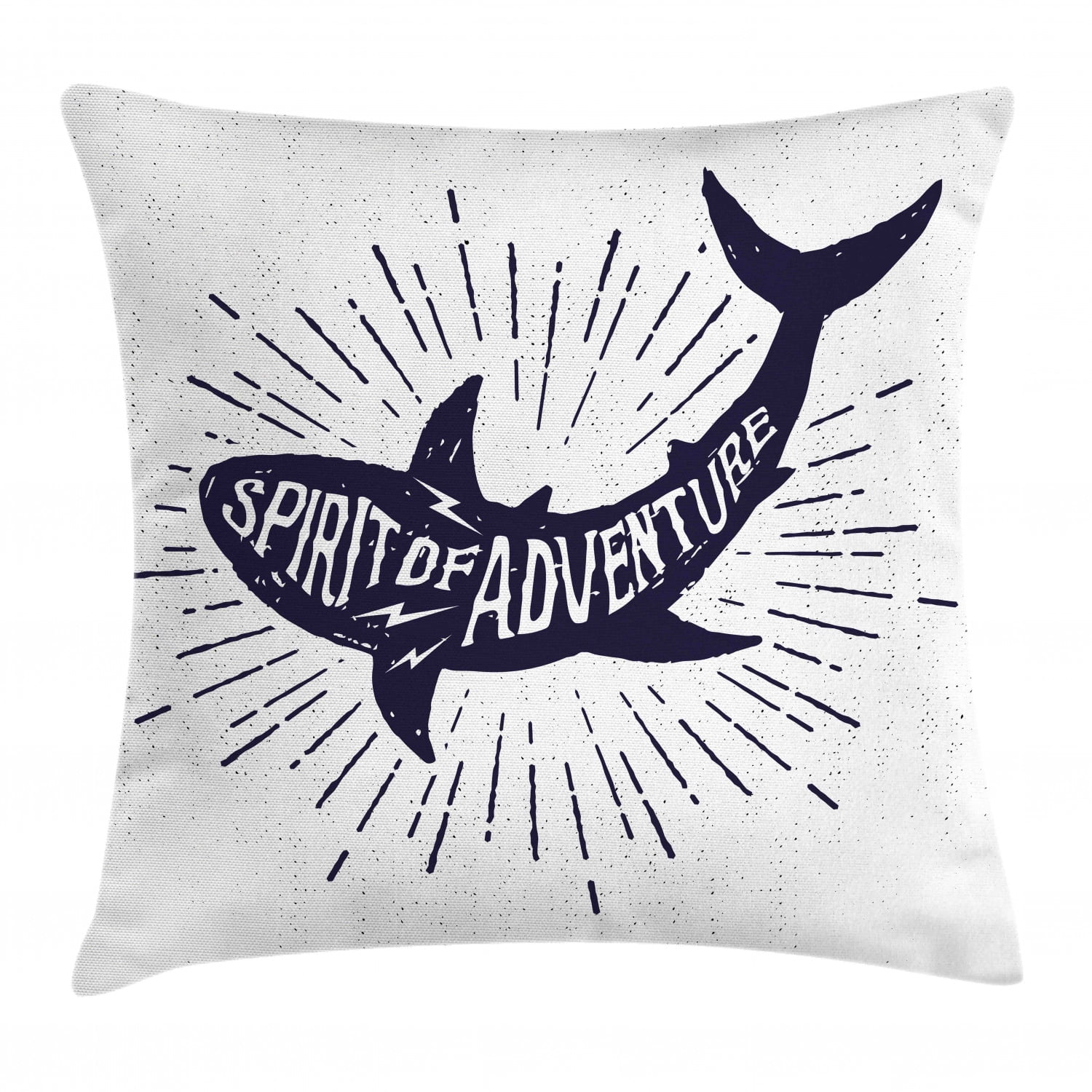 Spirit of Adventure Shark Print Polyester Throw Pillow