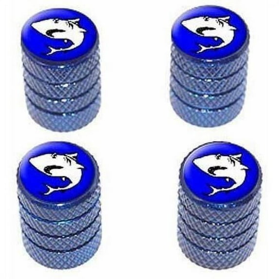 Shark Tire Rim Wheel Aluminum Valve Stem Caps, Multiple Colors