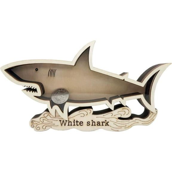 Shark Tooth Display Case,Handmade Shark Teeth Shadow Boxes Display Cases,Shark-Shaped Display for Shark Tooth Collectors,Gifts for Vacation Beach Home Decor