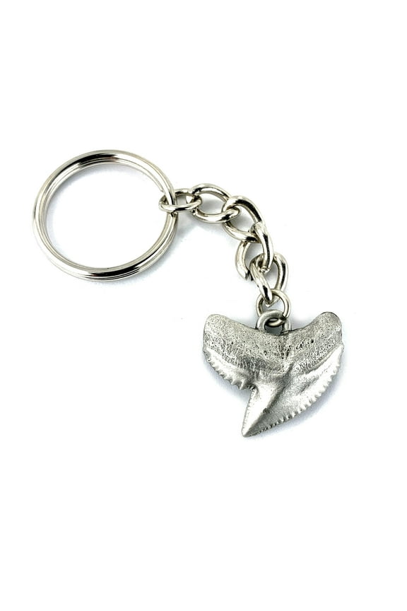 Shark Tooth Keychain, Shark Tooth Key Ring, Tiger Shark Tooth Keychain, Gifts for Shark Lovers, Shark Key Fob, Sea Life Key Chain, Scuba Gifts
