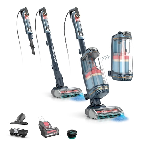 Shark PowerDetect Transformer Power Trio System Upright Vacuum, DuoClean Detect, Reveal Technology, and Self-Cleaning Brushroll, LX5002 Chimera Blue
