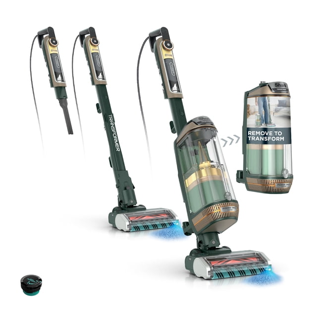Shark PowerDetect Transformer PowerTrio System Upright Vacuum, Corded Stick Vacuum, Handheld Vacuum, with DuoClean Detect and Reveal, LX5000WM Dark Sage Green