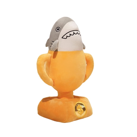 Shark Trophy Plush Pillow - Funny Plush Shark Stuffed Animal Toy, Novelty Gift for Coworkers, Boss, Friends, Kids, Soft Plush Collectible