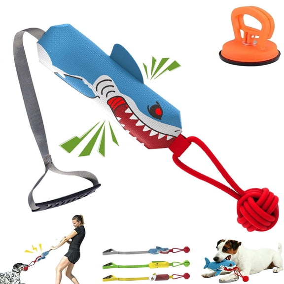 Shark Tug of War Dog Toy, 2026 New Squeaky Dog Tug Toy, Interactive Shark DogToys, Sharks Dog Tug Toy with Squeaker & Rope Knot, for Medium to Large Dogs