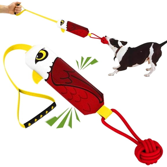 Shark Tug of War Dog Toy for Aggressive Chewers, Interactive Rope Dog Toy with Squeaky Ball, Durable Chew & Training Toy for Medium & Large Dogs