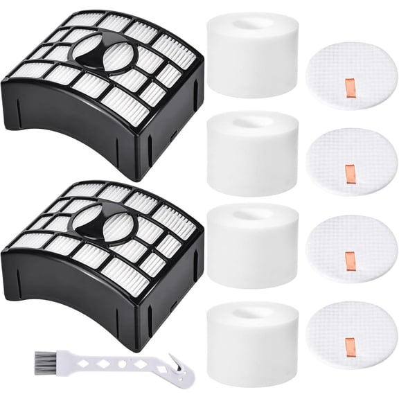 for Shark UV700 Filter Replacement DuoClean Rotator Lift Away Upright Vacuum ZD550 ZD552 NV611 NV600 NV601 NV770 NV771, 2 HEPA Filters + 4 Foam & 4 Felt Filters, Replace Parts XFF600, XHF600