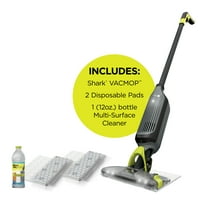 Shark Vacmop VM250 Cordless Hard Floor Vacuum Mop with Disposable Pad & 12-oz. Bottle of Shark Multi-Surface Cleaner