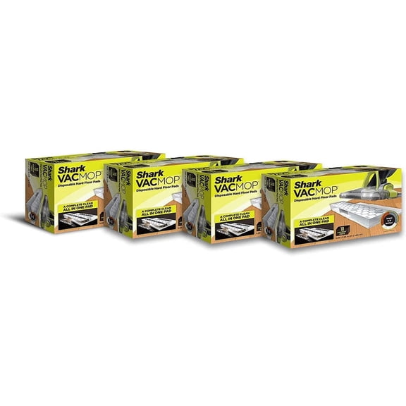 Shark VMP40 VACMOP Disposable Hard Floor Vacuum and Mop Pad Refills, Hardwood Floor Mop Pad, Shark Hard Floor Pads, 10 Count (Pack of 4) (Packaging May Vary)