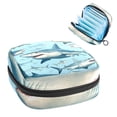 thumbnail image 1 of Shark Velvet Period Bag Storage Organizer for Tampons and Pads, Small Bag with Sponge and Oxford Cloth, 4.7x6.6x6.6 in, Period Pouch, 1 of 6