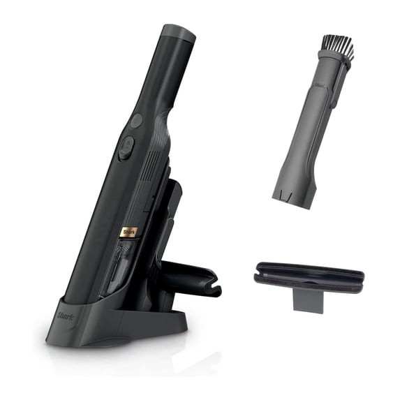 Shark WANDVAC Cordless Portable Hand Vacuum with Powerful Suction, One-Touch Empty System, Charging Dock and Duster Crevice Tool (Black)