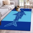 thumbnail image 1 of Shark Washable Area Rugs 3'x5', Summer Beach Low Pile Throw Living Room Rug Non-Slip Sturdy Edge Binding Carpet for Indoor Entryway Bedside Kitchen, 1 of 9