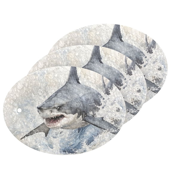 Shark Wave Blue 3 Pack Dish Sponges Bulk Natural Sponges Compressed Sponges Non-Scratch for Kitchen Cleaning Dishes