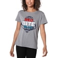 thumbnail image 1 of Shark Week Officially Licensed Red Bite and Blue Women's Loose T-Shirt, Athletic Heather, Small, 1 of 4