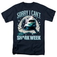 thumbnail image 1 of Shark Week Officially Licensed Sorry I Can't Unisex Adult T Shirt, Navy, Large, 1 of 4