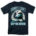 thumbnail image 1 of Shark Week Officially Licensed Sorry I Can't Unisex Adult T Shirt, Navy, Small, 1 of 4